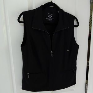 Vest and pull on pants.